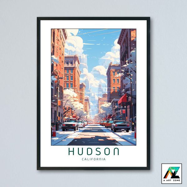 Hudson Hudson City California USA - City View Scenery Artwork