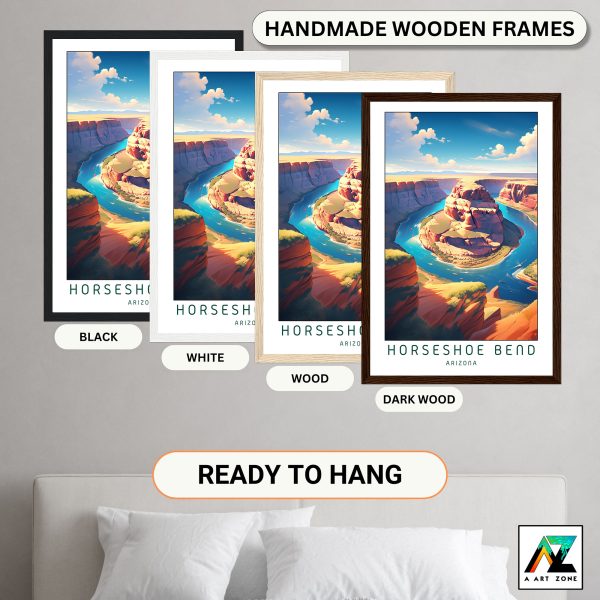 Page's Iconic Charm: Horseshoe Bend Framed Wall Art