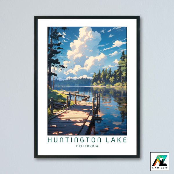 Huntington Lake Fresno County California USA - National Forest Lake Scenery Artwork
