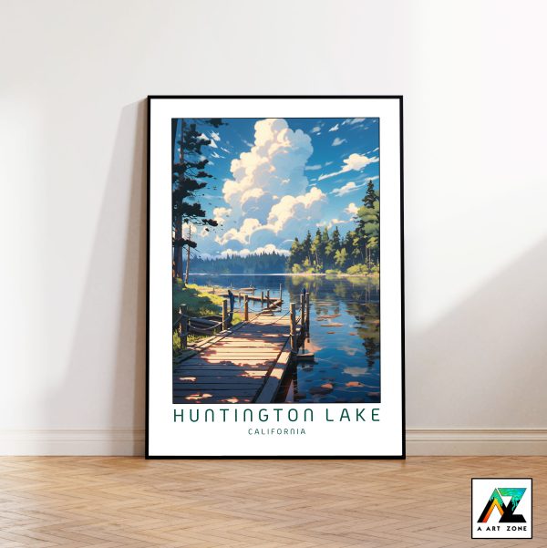 Serene Lakeside Escapes: Huntington Lake Framed Wall Art