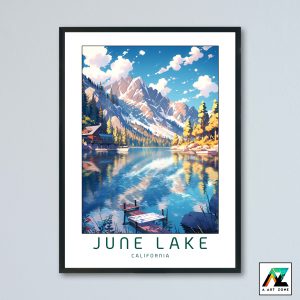 June Lake Mono California USA - National Forest Lake Scenery Artwork