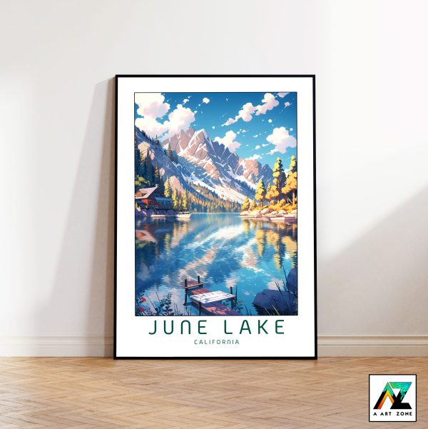 Nature's Symphony: Framed June Lake Wall Art in Mono, California, USA