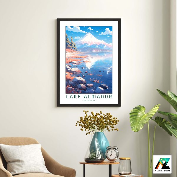 Artistry in Nature: Framed Wall Art of Lake Almanor in Plumas County