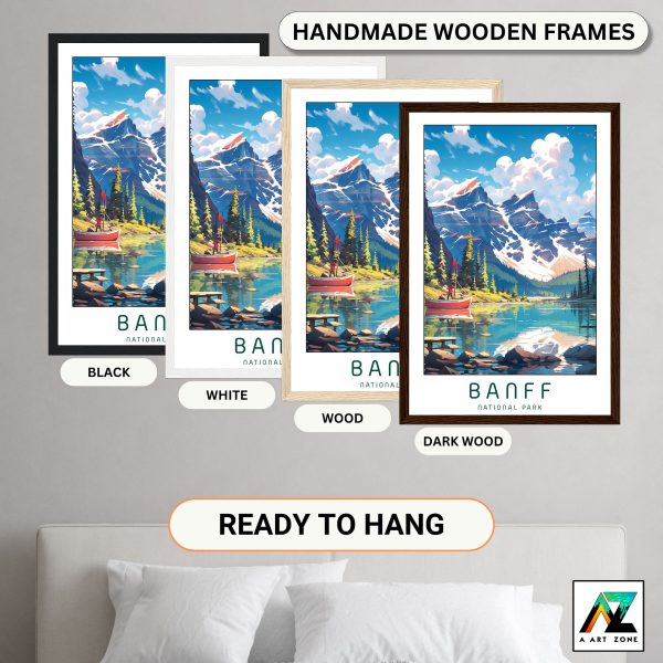 Banff Majesty: National Park Framed Art of Alberta’s Rockies