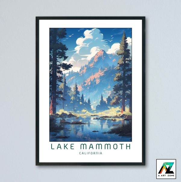 Lake Mammoth Mono California USA - National Forest Lake Scenery Artwork