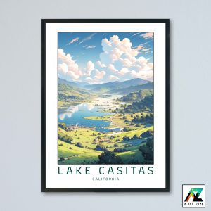 Lake Casitas Ventura County California USA - National Forest Lake Scenery Artwork