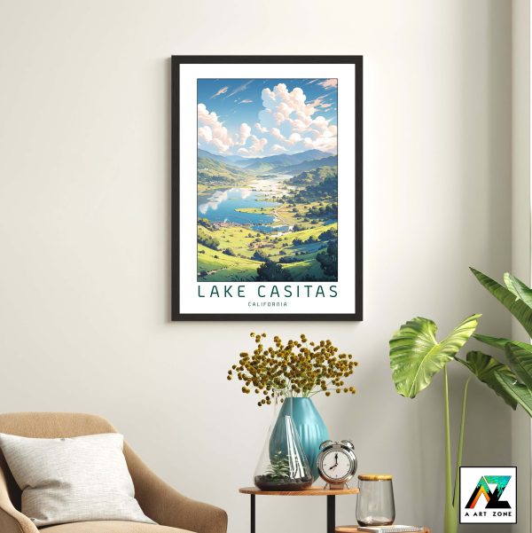 Tranquil Lakeside Retreats: Lake Casitas Framed Wall Art