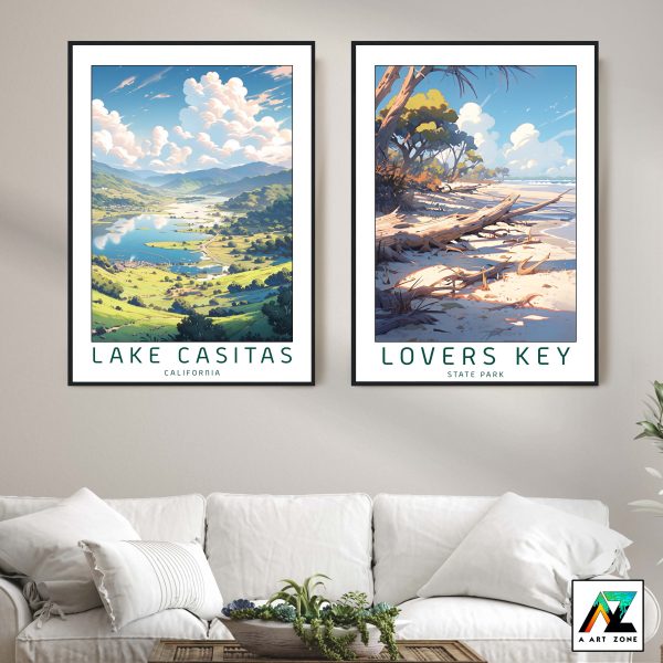 Artistry by the Lake: Framed Wall Art of Lake Casitas in Ventura County