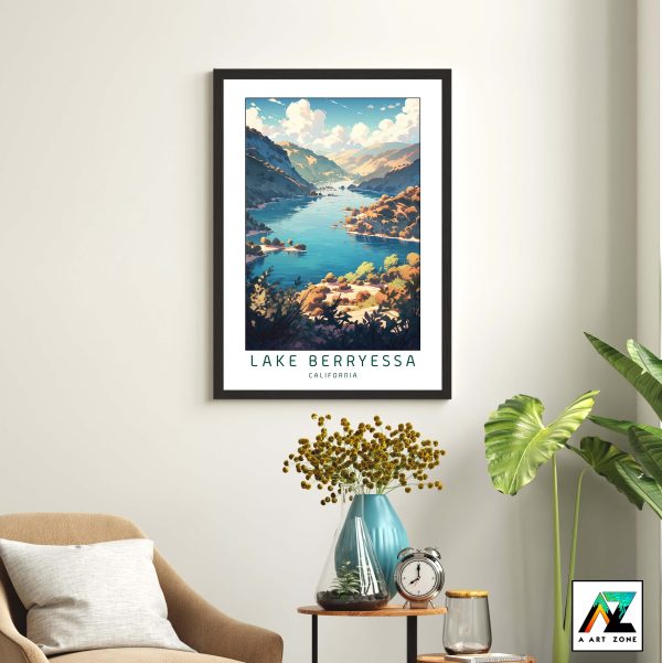 Artistry by the Lake: Framed Wall Art of Lake Berryessa in Vaca Mountains