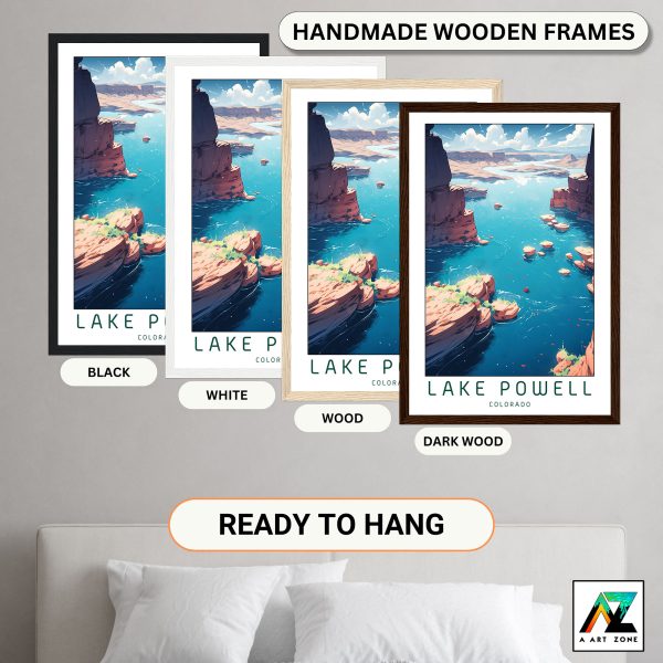 Artistry by the Lake: Framed Wall Art of Lake Powell on the Colorado River