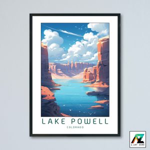 Lake Powell Colorado River Sunny Day Wall Art Colorado USA - Lake Scenery Artwork