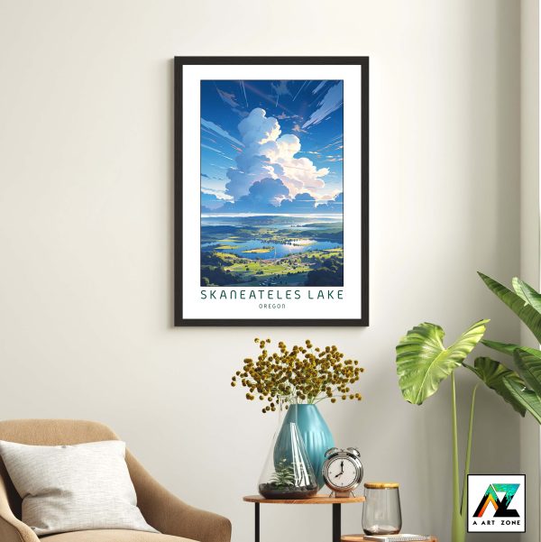 Lakeside Serenity: Skaneateles Lake Framed Wall Art in Onondaga County, New York, USA