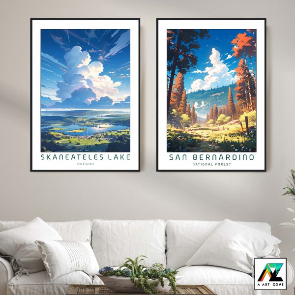 Elegance of the Lake: Framed Wall Art of Skaneateles Lake in Onondaga County, New York