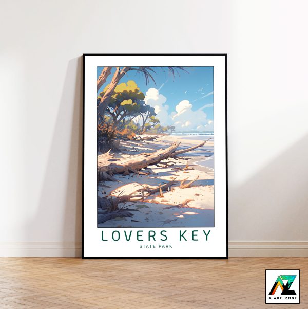 Nature's Symphony: Framed Lovers Key State Park Beach Wall Art in Fort Myers Beach, Florida, USA