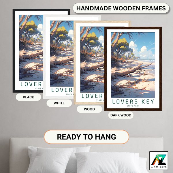 Florida's State Park Haven: Framed Wall Art of Lovers Key State Park