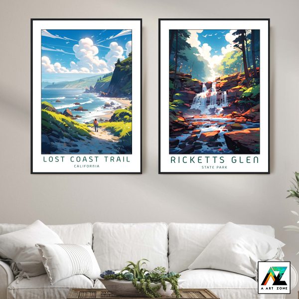 Shelter Cove's Untamed Beauty: Lost Coast Trail Framed Wall Art