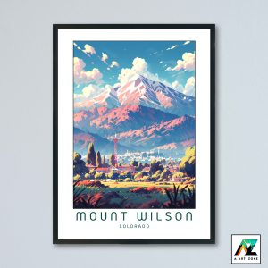 Mount Wilson Dolores County framed Wall Art Colorado USA - National Forest Scenery Artwork