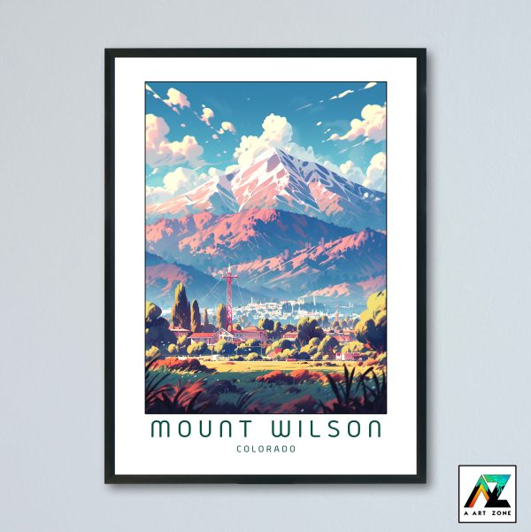 Mount Wilson Dolores County framed Wall Art Colorado USA - National Forest Scenery Artwork