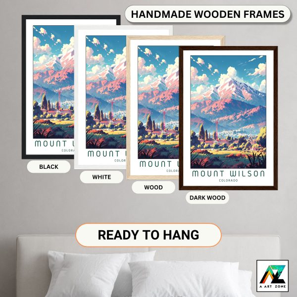 Mountain Majesty: Framed Wall Art of Mount Wilson in Dolores County, Colorado, USA