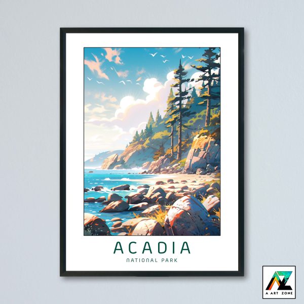 Tranquil Peaks: Acadia National Park Framed Wall Brilliance