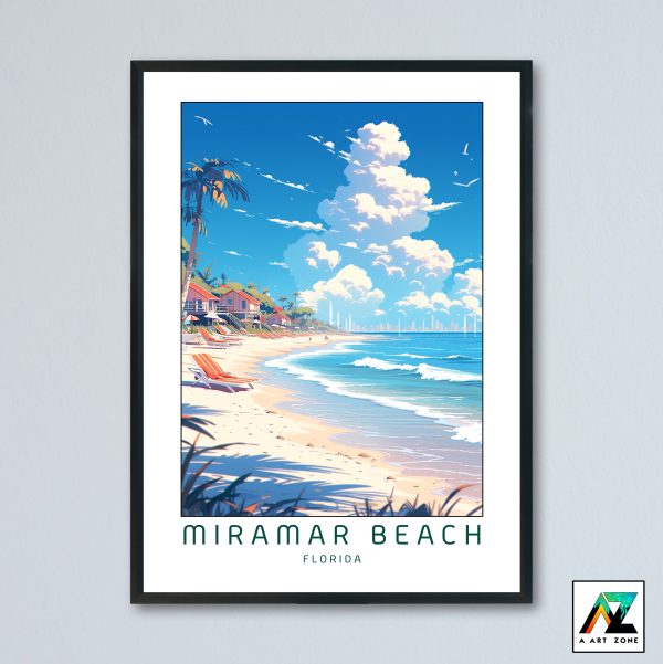 Miramar Beach Walton County Florida USA - National Seashore Beach Scenery Artwork