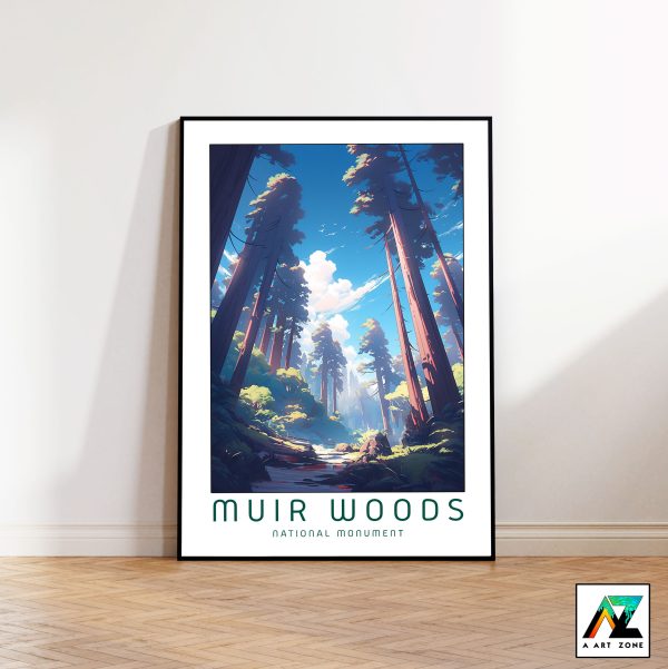 Untamed Redwood Peaks: Muir Woods National Monument Framed Wall Art