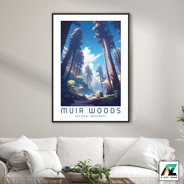 Redwood Majesty: Muir Woods National Monument Framed Wall Art in Mill Valley, California, USA