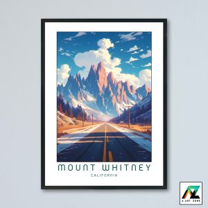 Mount Whitney East Central California USA - National Park Scenery Artwork