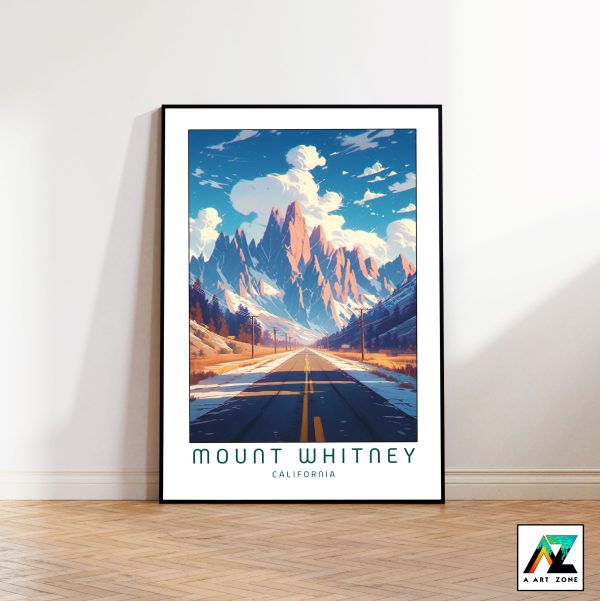 Nature's Symphony: Framed Mount Whitney National Park Wall Art in East Central California, USA