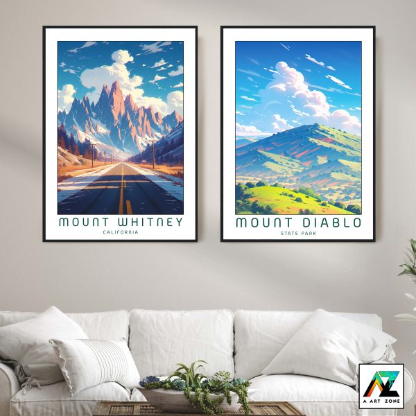 East Central California's Untamed Beauty: Mount Whitney Framed Wall Art