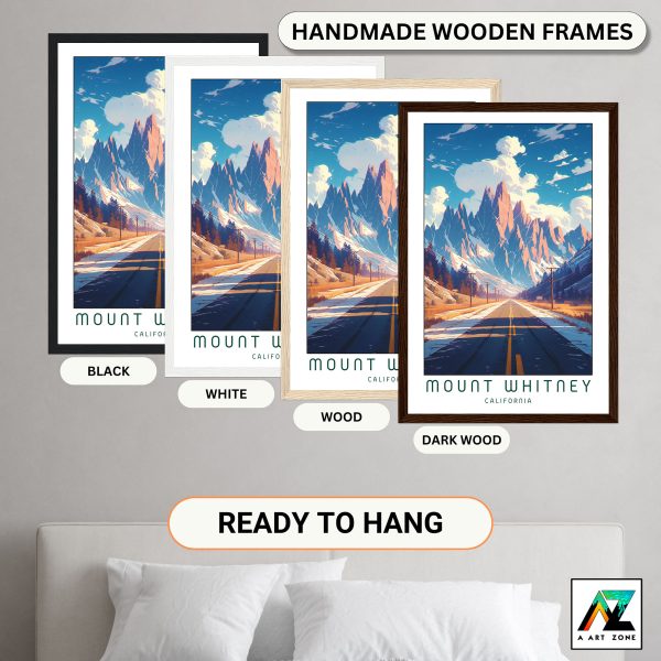 Mountain Majesty: Mount Whitney Framed Wall Art in East Central California, USA