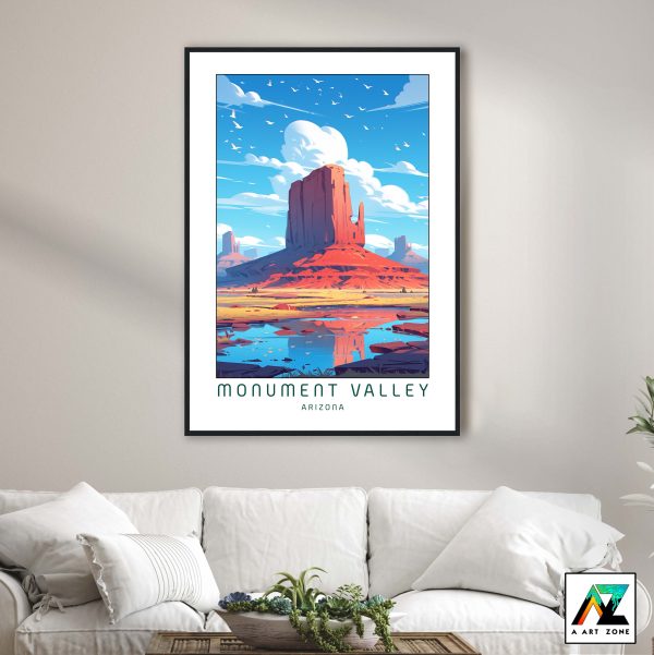 Nature's Symphony: Framed Monument Valley Valley Canyon Wall Art in Navajo County, USA