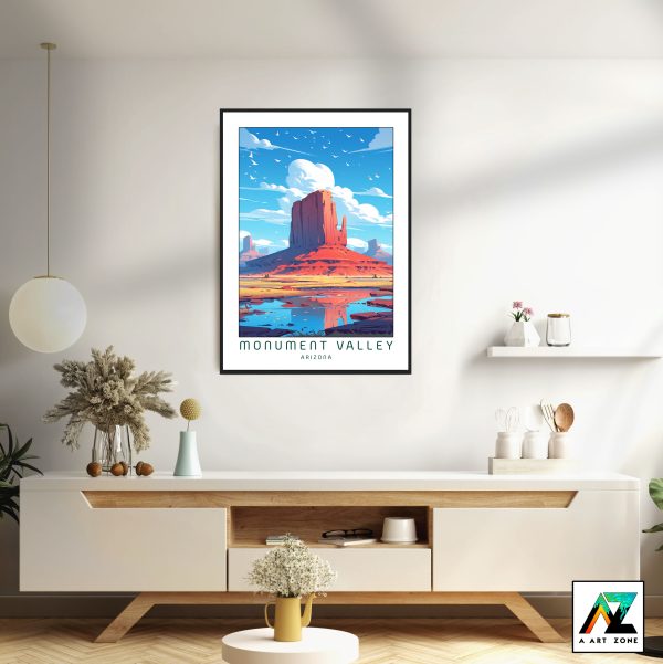 Captivating Canyon Charm: Framed Wall Art of Monument Valley in Arizona