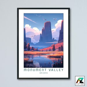 Arizona's Radiant Iconic Oasis: Monument Valley Framed Wall Art