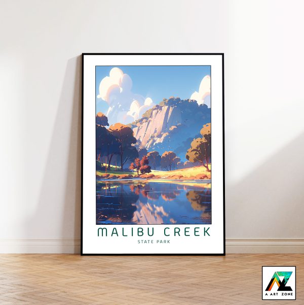 California's Natural Oasis: Malibu Creek State Park Framed Wall Art
