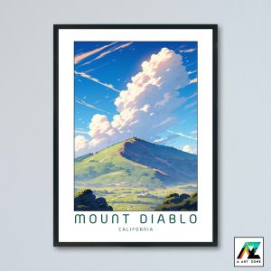 Mountain Majesty: Mount Diablo Framed Wall Art in Contra Costa County, California, USA