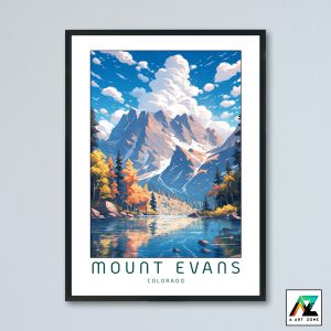 Mountain Majesty: Mount Evans Framed Wall Art in Clear Creek County, Colorado, USA"
