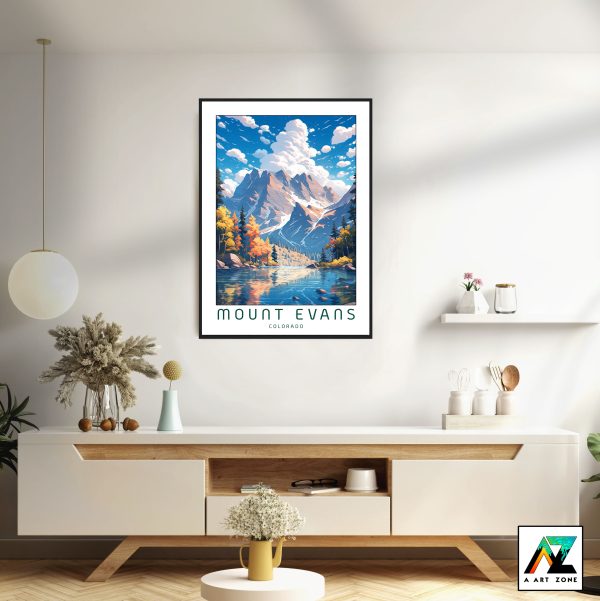 Tranquil Mountain Retreats: Mount Evans Framed Wall Art in Colorado