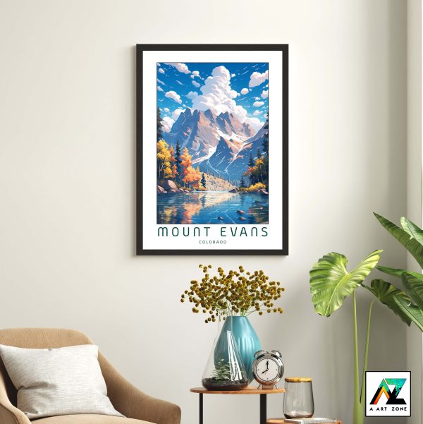 Nature's Symphony: Framed Mount Evans Wall Art in Clear Creek County, USA