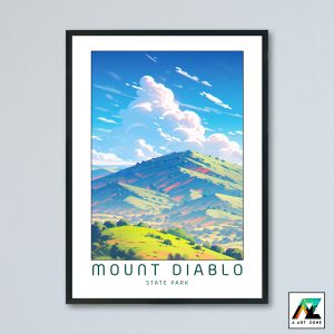 Mount Diablo Contra Costa County California USA - State Park Scenery Artwork