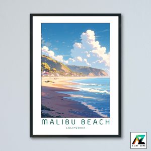 Malibu Beach Los Angeles California USA - State Park Beach Scenery Artwork