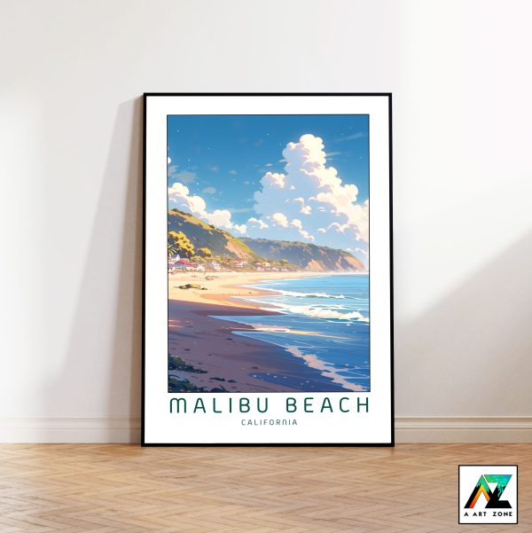 California's Coastal Oasis: Malibu Beach State Park Framed Wall Art