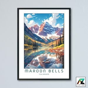 Maroon Bells Gunnison Colorado USA - National Forest Scenery Artwork