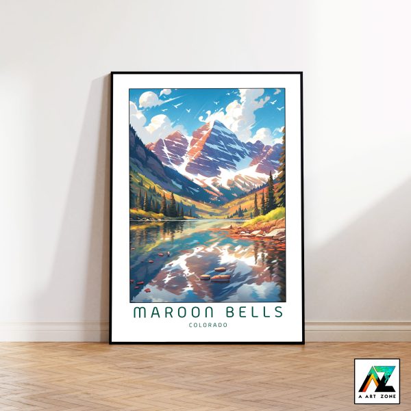 Artistry by the Mountain: Maroon Bells National Forest Framed Wall Art