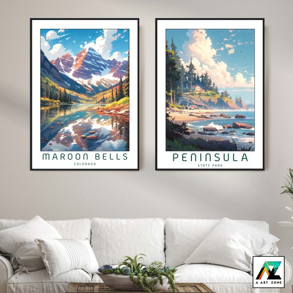 Colorado's Natural Oasis: Maroon Bells National Forest Framed Wall Art