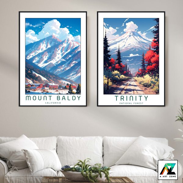 Nature's Symphony: Framed Mount Baldy National Forest Wall Art in Mount Baldy Village, USA