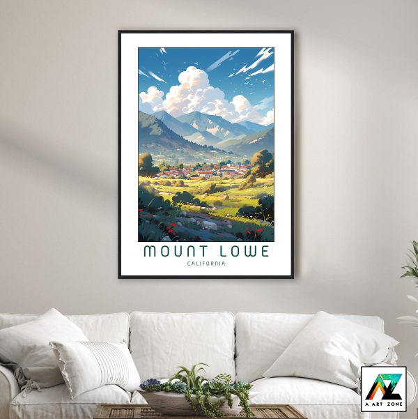 Captivating Mountain Charm: Framed Wall Art of Mount Lowe in California