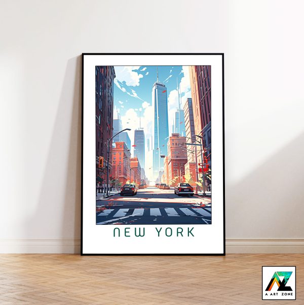Cityscape Charm: New York City Framed Wall Art Poster Print
