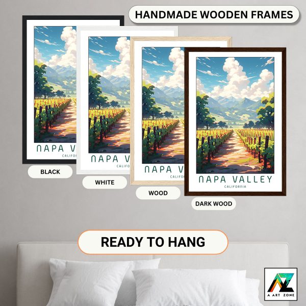 Serene Beauty: Framed Wall Art of Napa Valley Vineyards