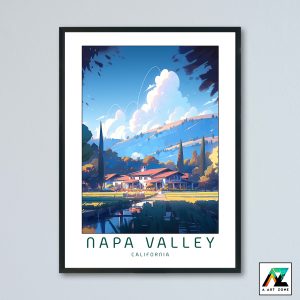 Napa Valley Napa Sunny Day Wall Art California USA - Vineyards Scenery Artwork